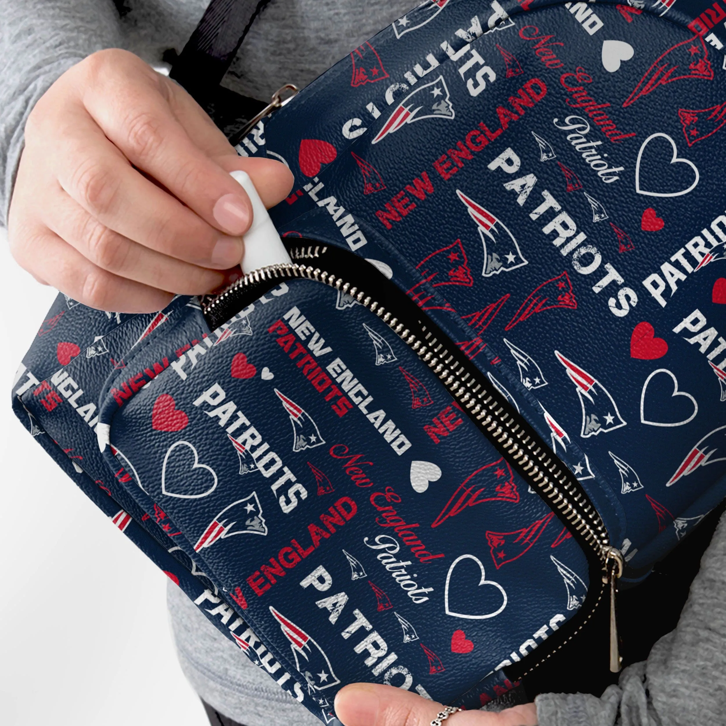 New England Patriots Logo Love Mini Backpack