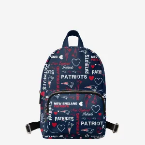 New England Patriots Logo Love Mini Backpack