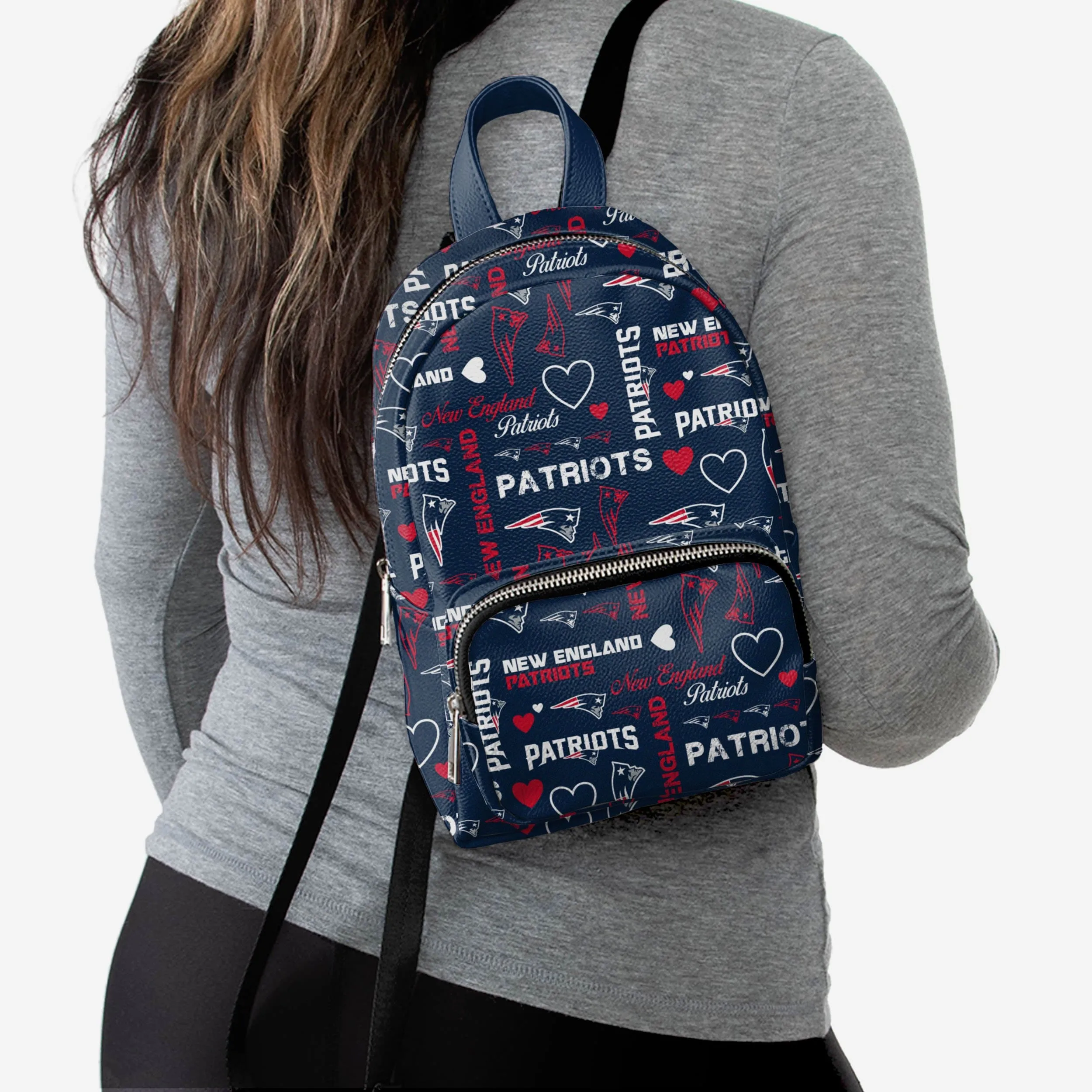 New England Patriots Logo Love Mini Backpack