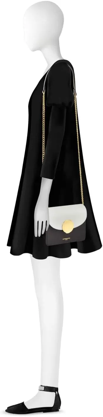 New Ondina Mini Color Block Shoulder Bag, Calf Leather, Gold Hardware, 6.7 x 5.1 x 3 inches