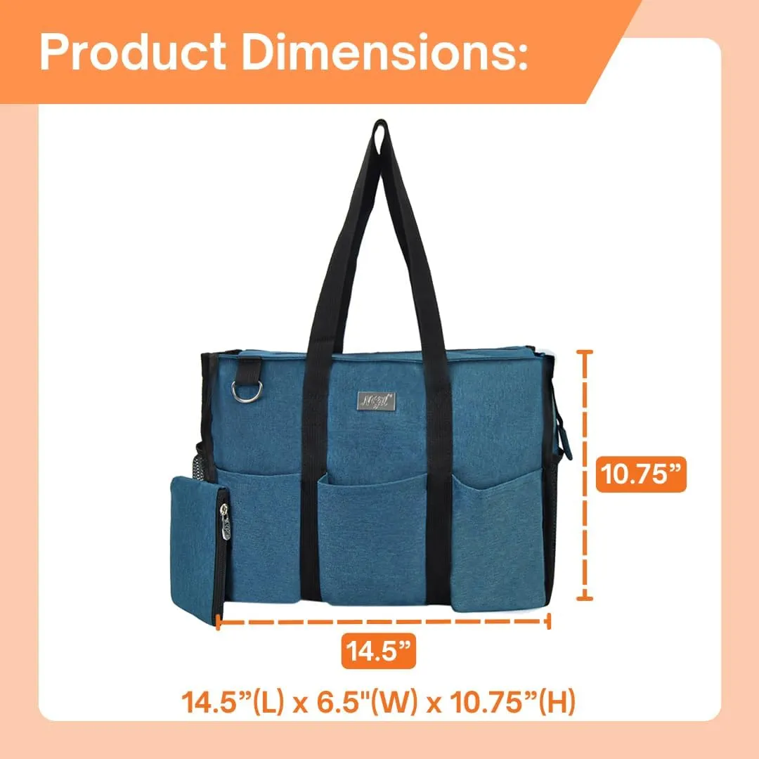 NGIL Utility Canvas Multi Pocket Tote Bag with Coin Purse, Work Bags for Women with Multiple Pockets Exterior & Interior
