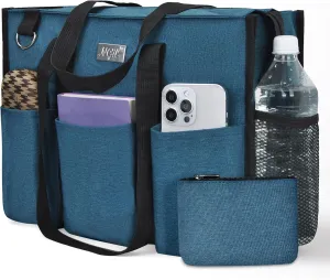 NGIL Utility Canvas Multi Pocket Tote Bag with Coin Purse, Work Bags for Women with Multiple Pockets Exterior & Interior