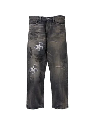 NH X YOHJI YAMAMOTO SAVAGE DENIM DP BASIC PANTS BLACK