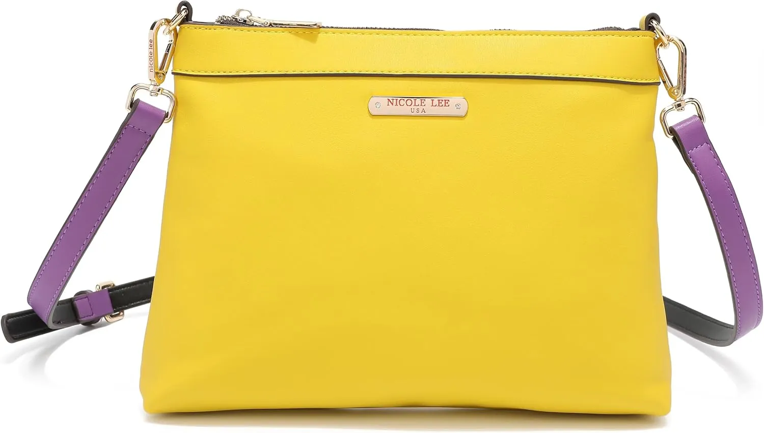 NICOLE LEE Quihn 3 Piece Set, Shoulder Handbag, Zip Pouch Crossbody, Detachable Heart Coin Purse