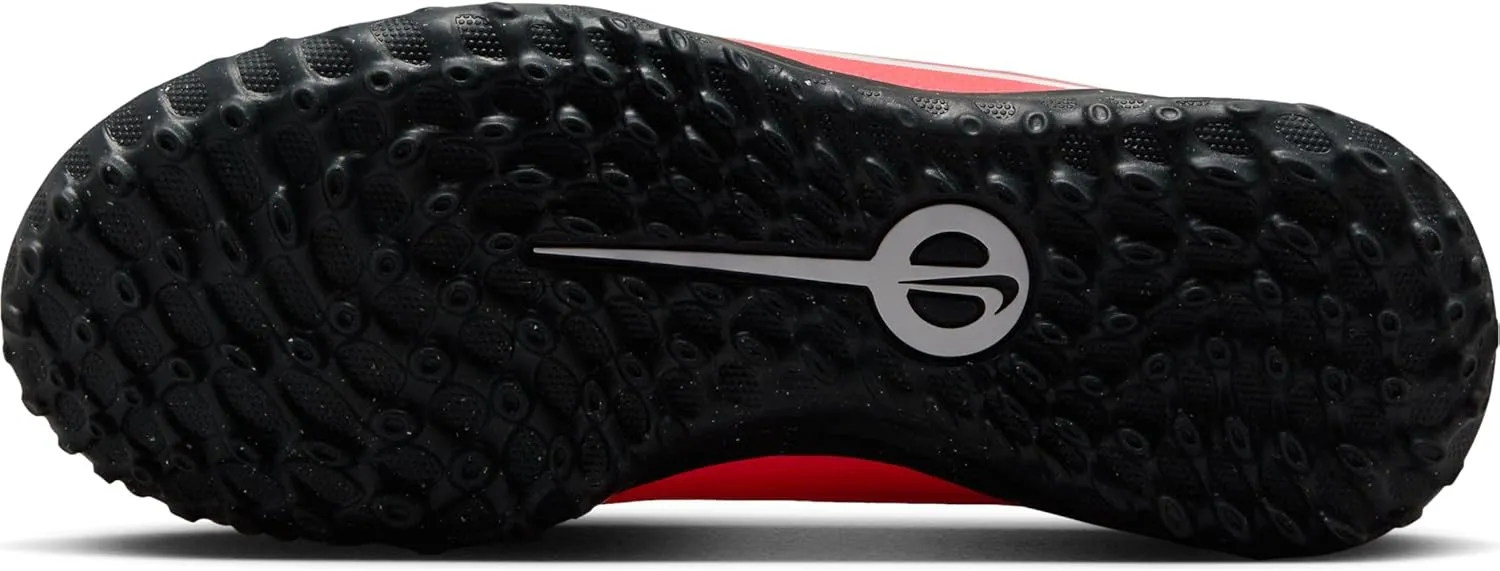 Nike Jr. Tiempo Legend 10 Club Little/Big Kids' Turf Low-Top Soccer Shoes (DV4355-800, Hot Lava/White)