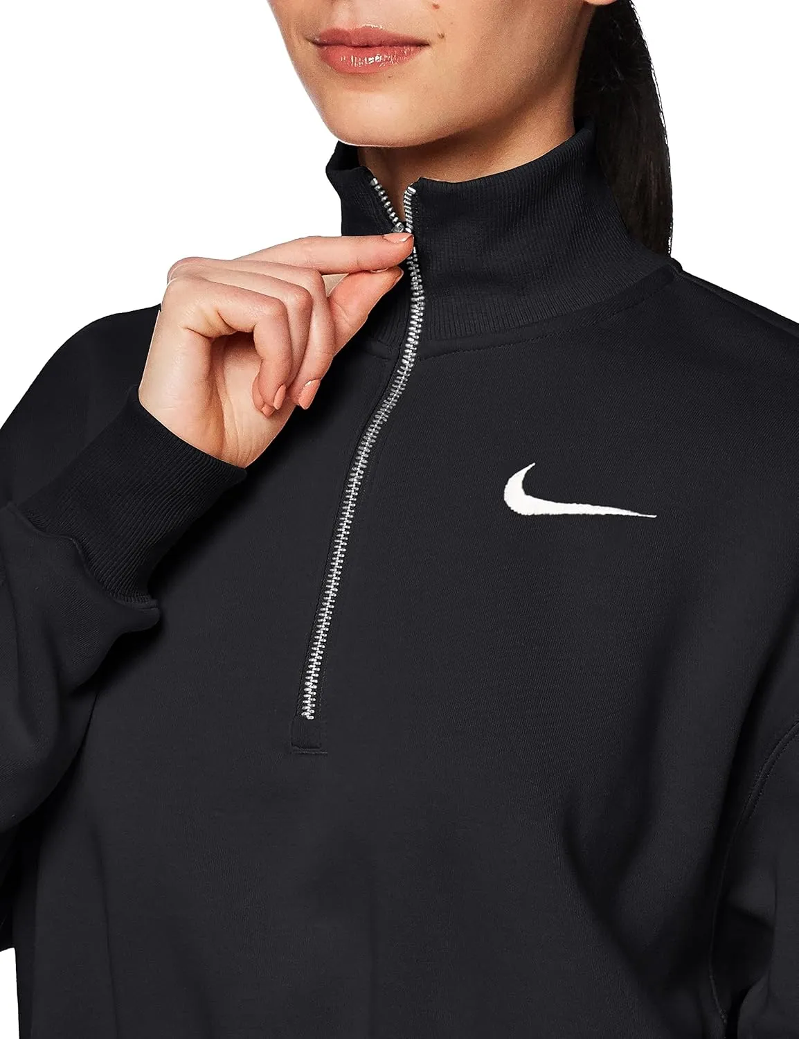 Nike Women's Sportswear Phoenix Fleece 1/4-zip Cropped Sweatshirt