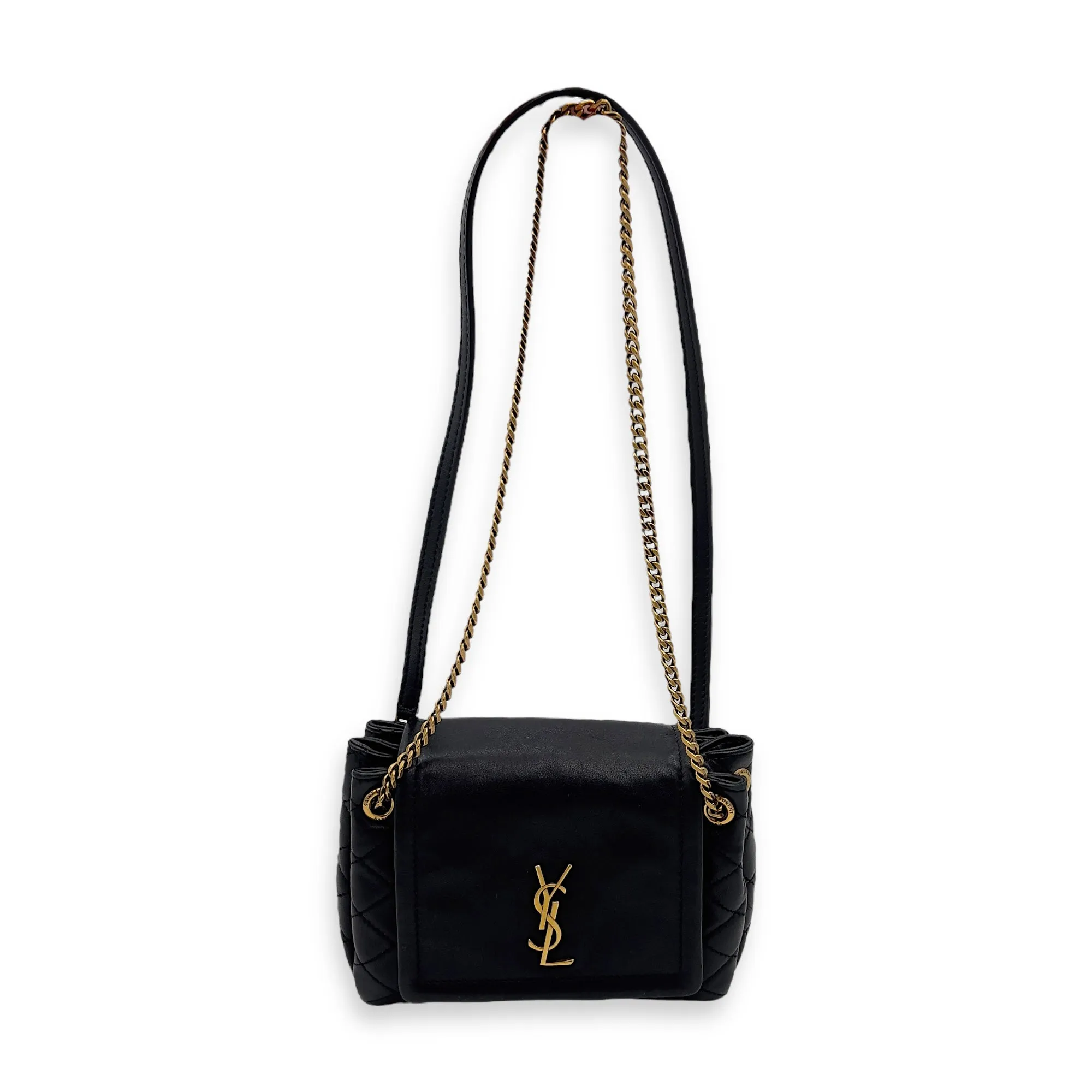 Nolita Crossbody Bag Mini Beige in Lambskin, Gold hardware