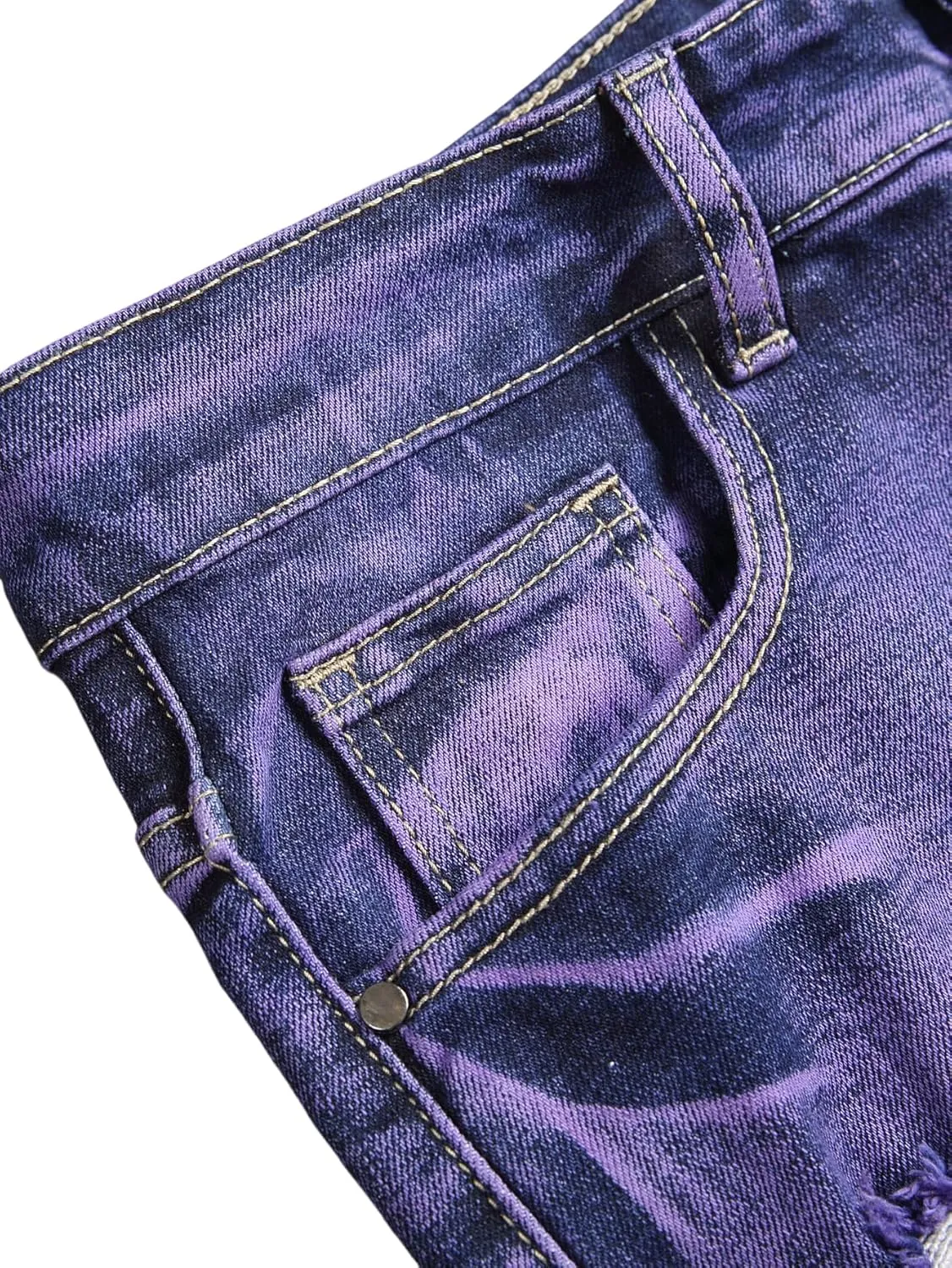 NOVOCCT Men’s Skinny Stretch Jeans, Slim Fit Distressed Ripped Pants Fashion Skinny Jeans for Men