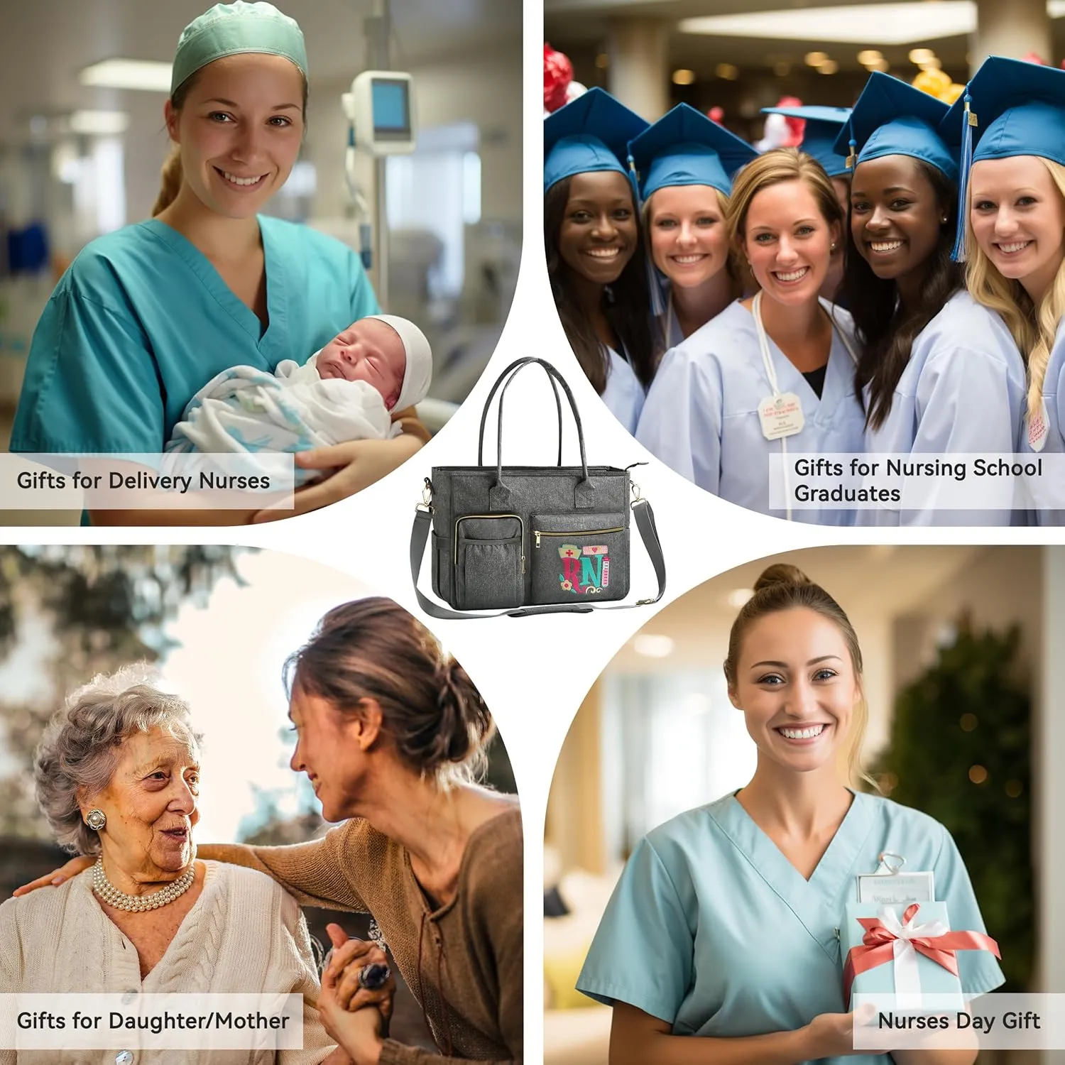 Nurse Bag - Large 17'' Tote for Work & Nursing School Essentials
