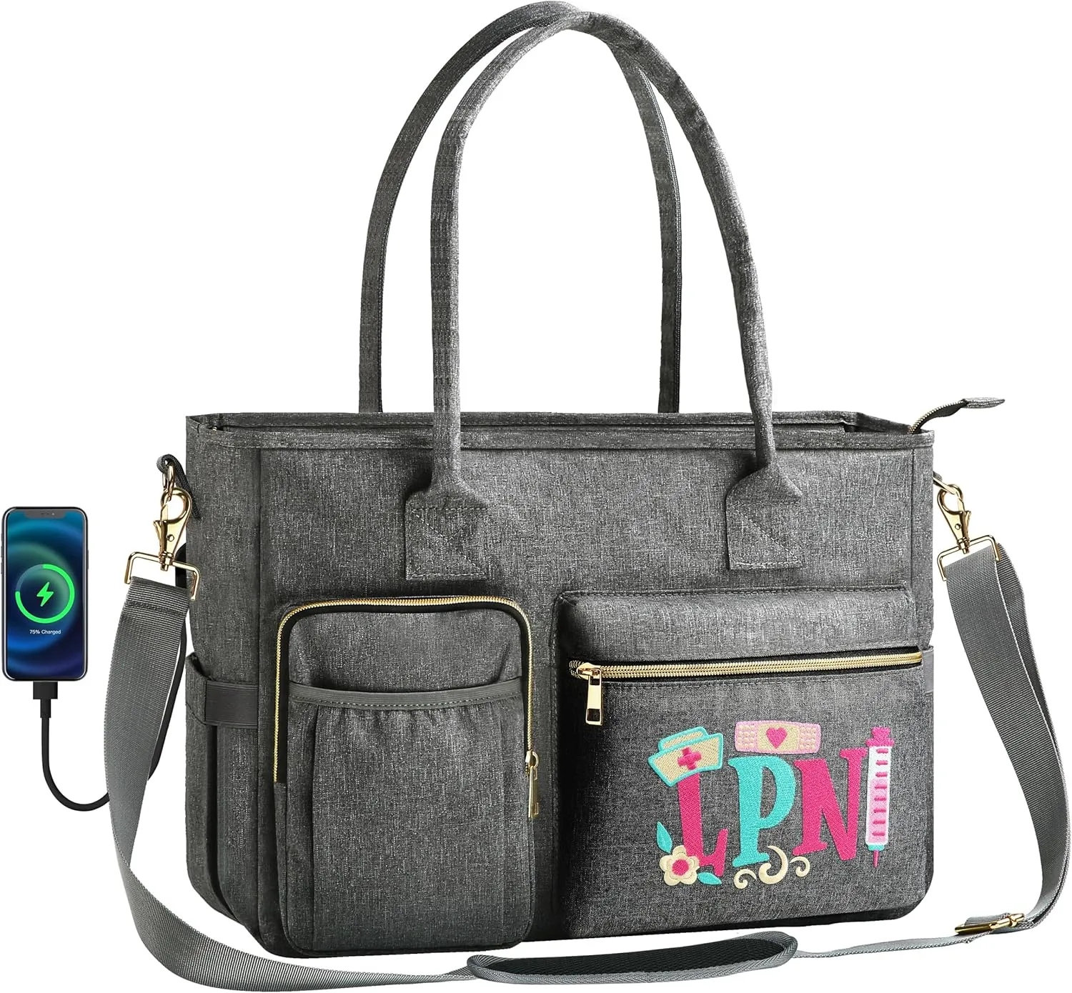 Nurse Bag - Large 17'' Tote for Work & Nursing School Essentials