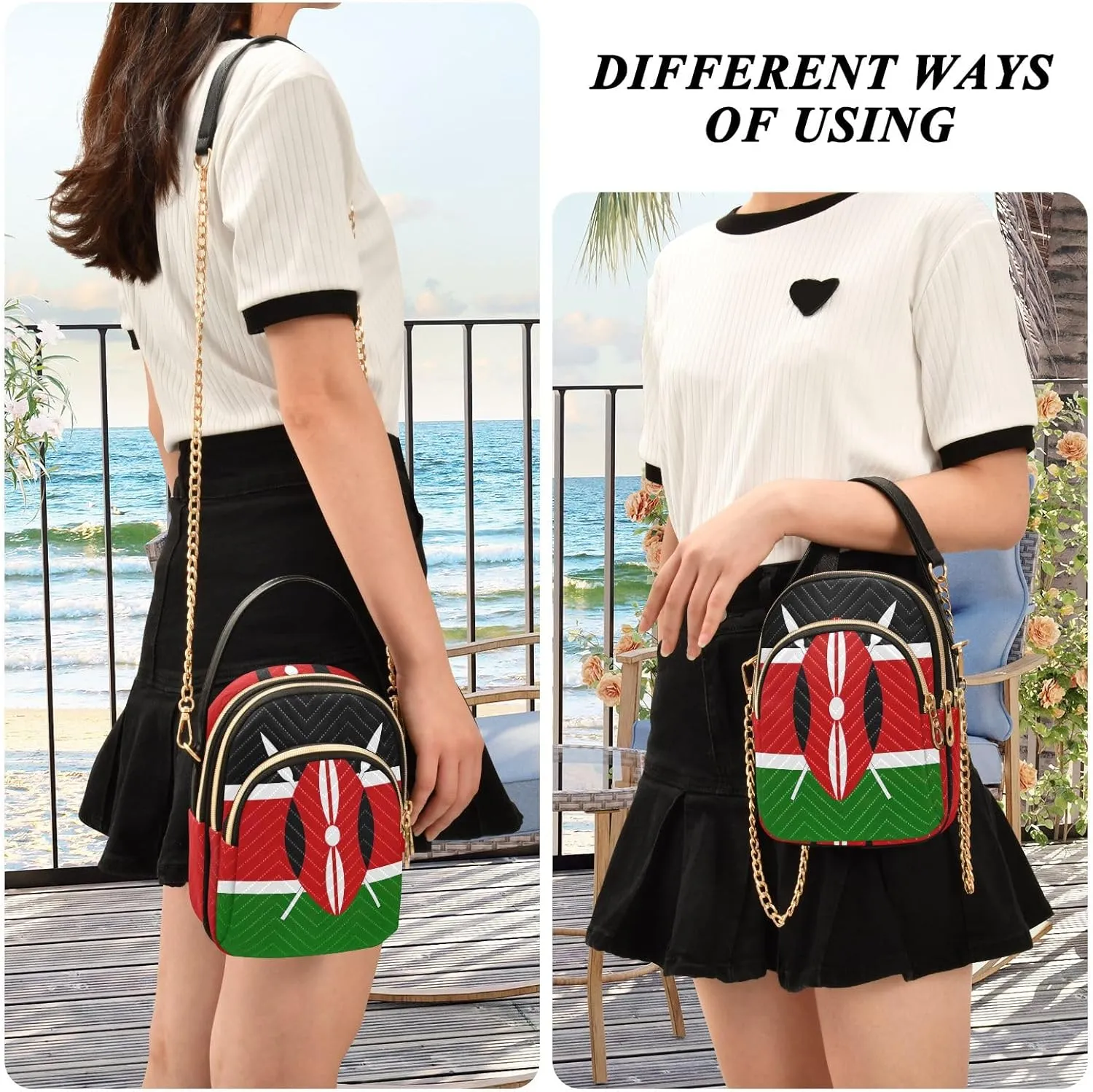 ODAWA Comoros National Flag Crossbody for Women Bag Small Crossbody Sling Bags for Women Soft Crossbody Bags for Women