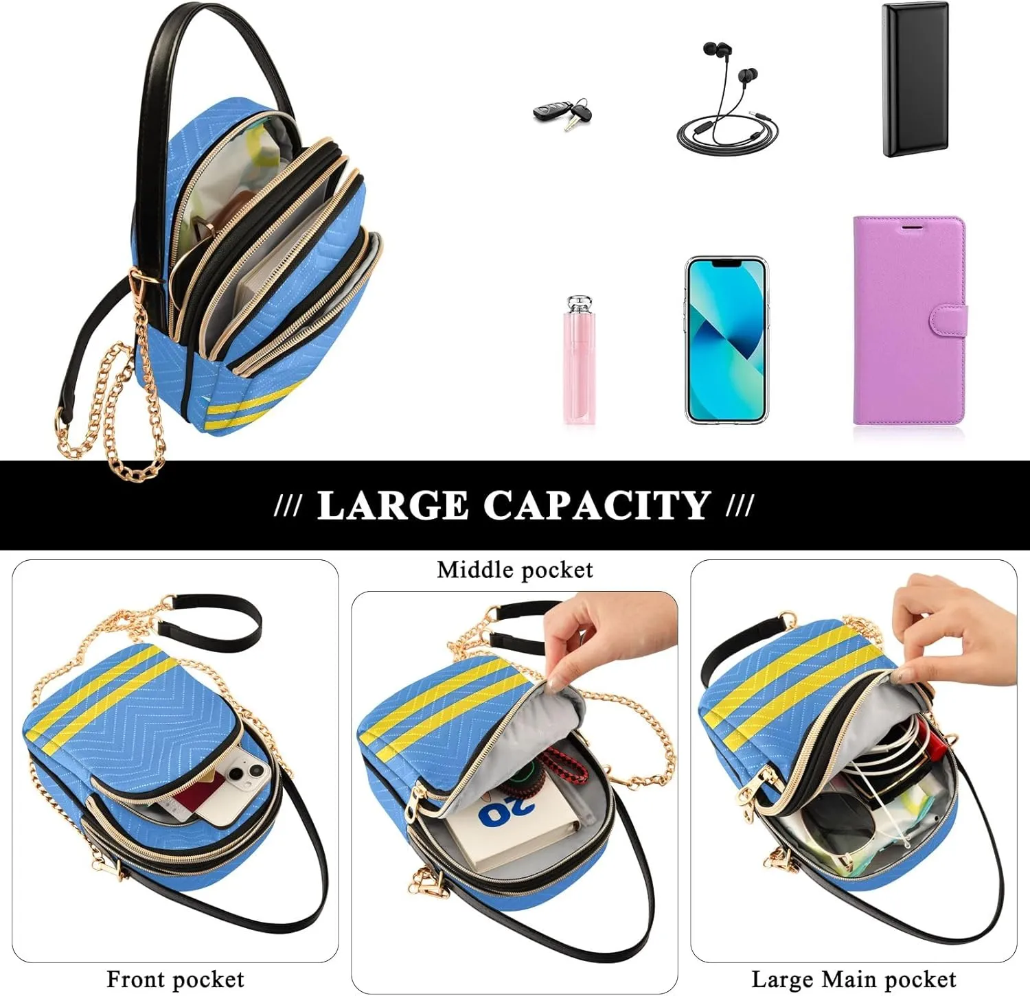 ODAWA Comoros National Flag Crossbody for Women Bag Small Crossbody Sling Bags for Women Soft Crossbody Bags for Women
