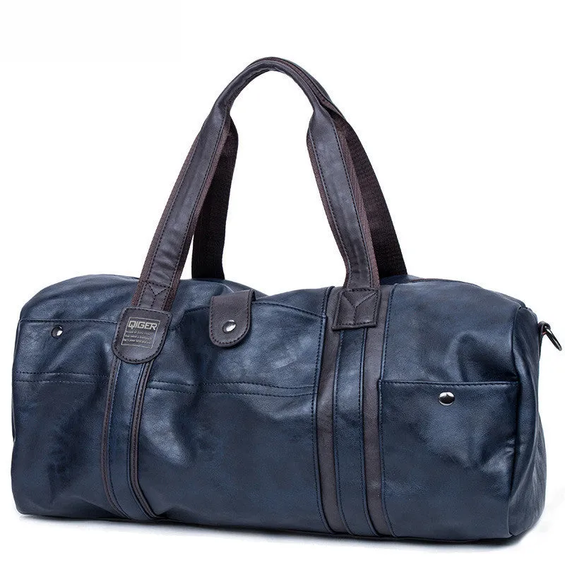 Oil Wax Leather Handbags For Men Large-Capacity Portable Shoulder Bags Men's Casual Travel Bags Package