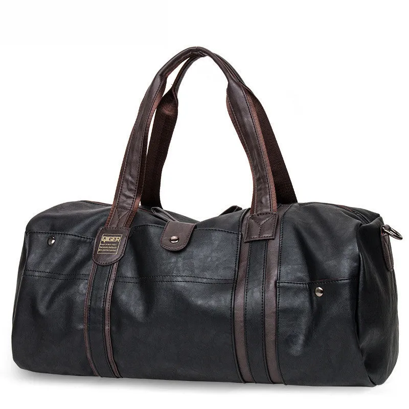 Oil Wax Leather Handbags For Men Large-Capacity Portable Shoulder Bags Men's Casual Travel Bags Package