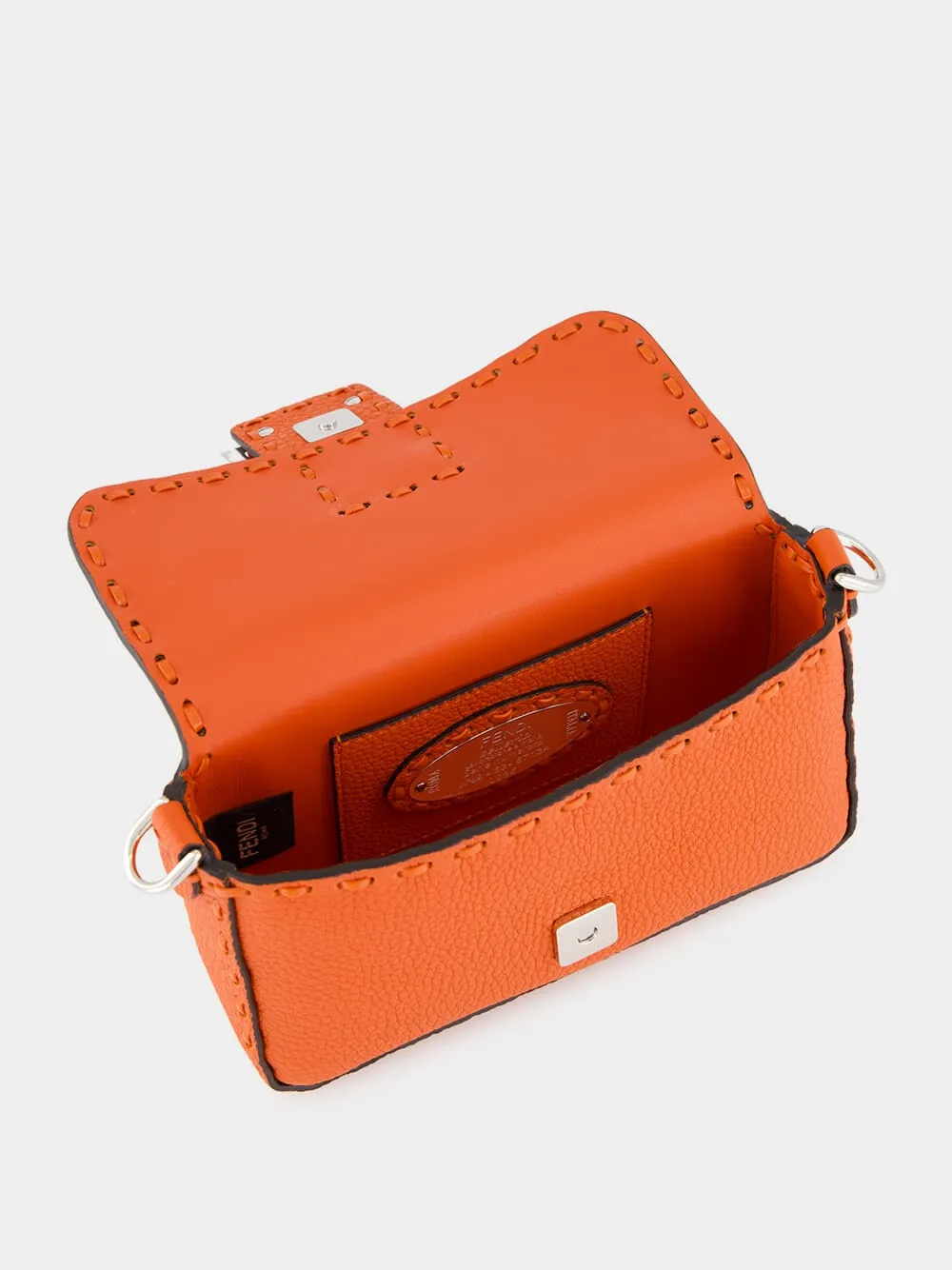 Orange Baguette Mini Selleria Bag