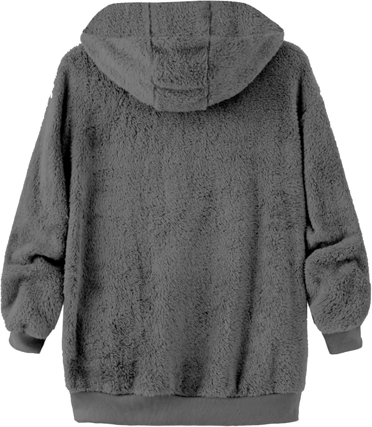 Oversized Fuzzy Fleece Jackets For Women Fashion 2024 Soft Faux Fur Cardigan Coat Shaggy Warm W
