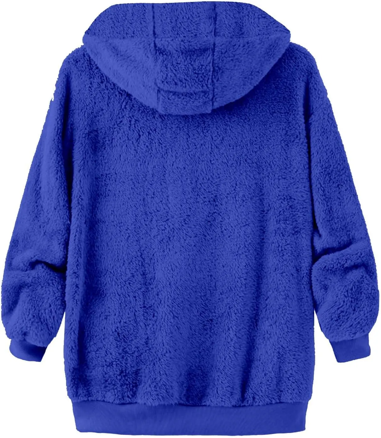 Oversized Fuzzy Fleece Jackets For Women Fashion 2024 Soft Faux Fur Cardigan Coat Shaggy Warm W