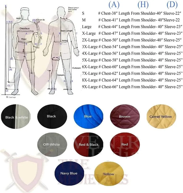 Padded gambesons fine Quilted Jacket for Renaissance/Cosplay Historical Armor Costumes