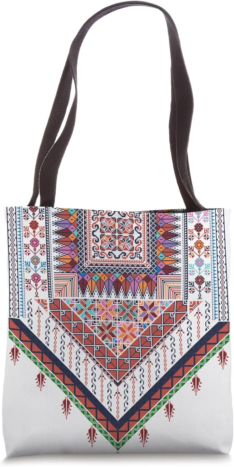 Palestine Trational Women Girls Palestinian Woman Thobe Thob Tote Bag