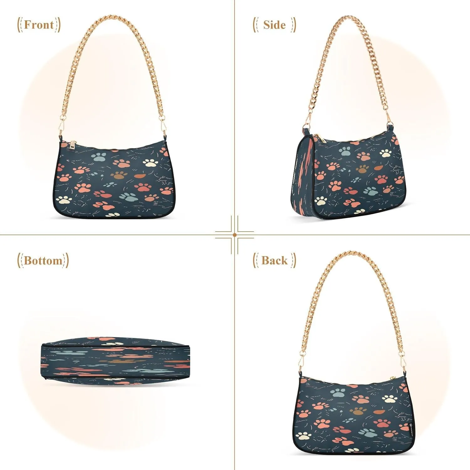 Palm Trees Blue Mini Bag, Crossbody Bags