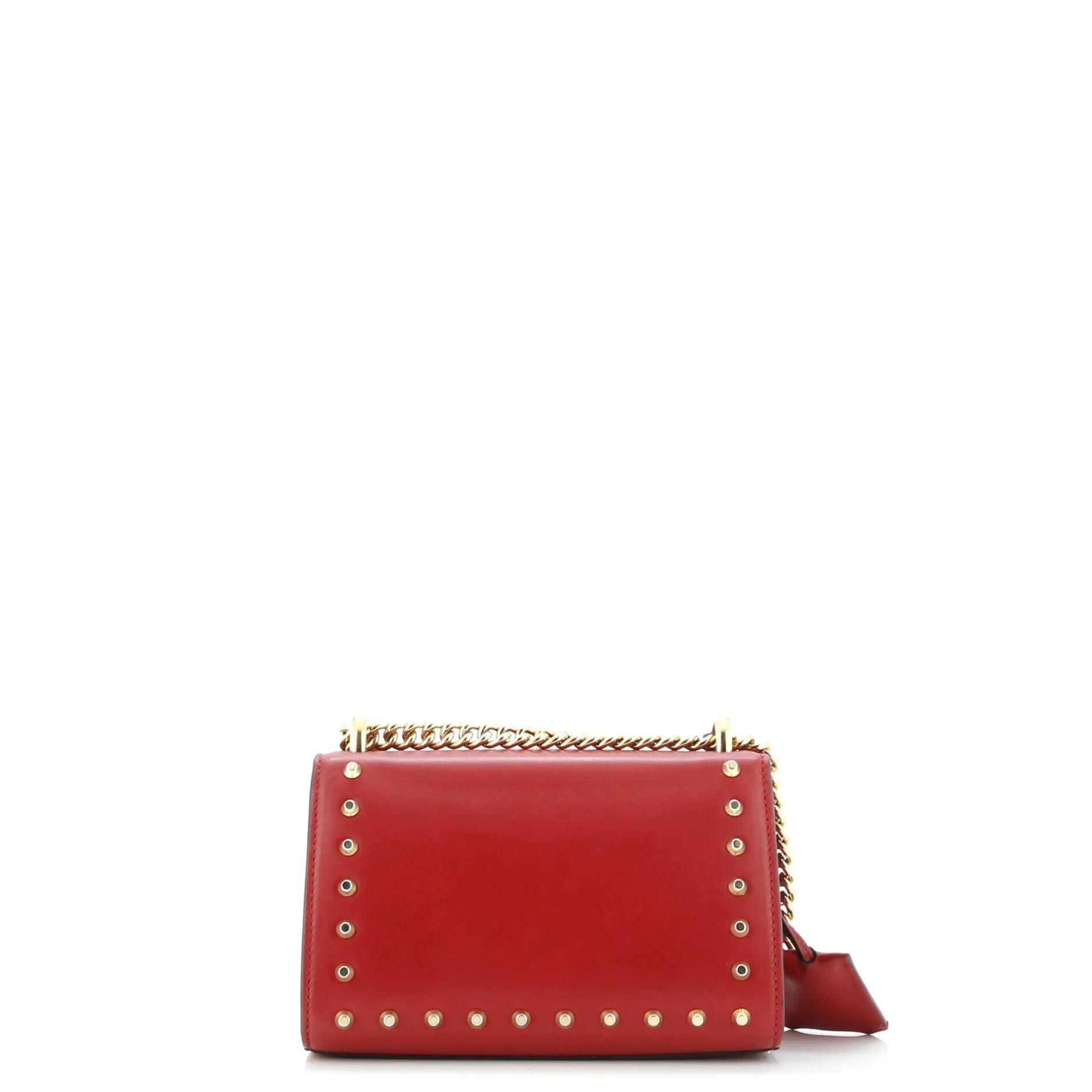 Pearly Padlock Shoulder Bag Studded Leather Small