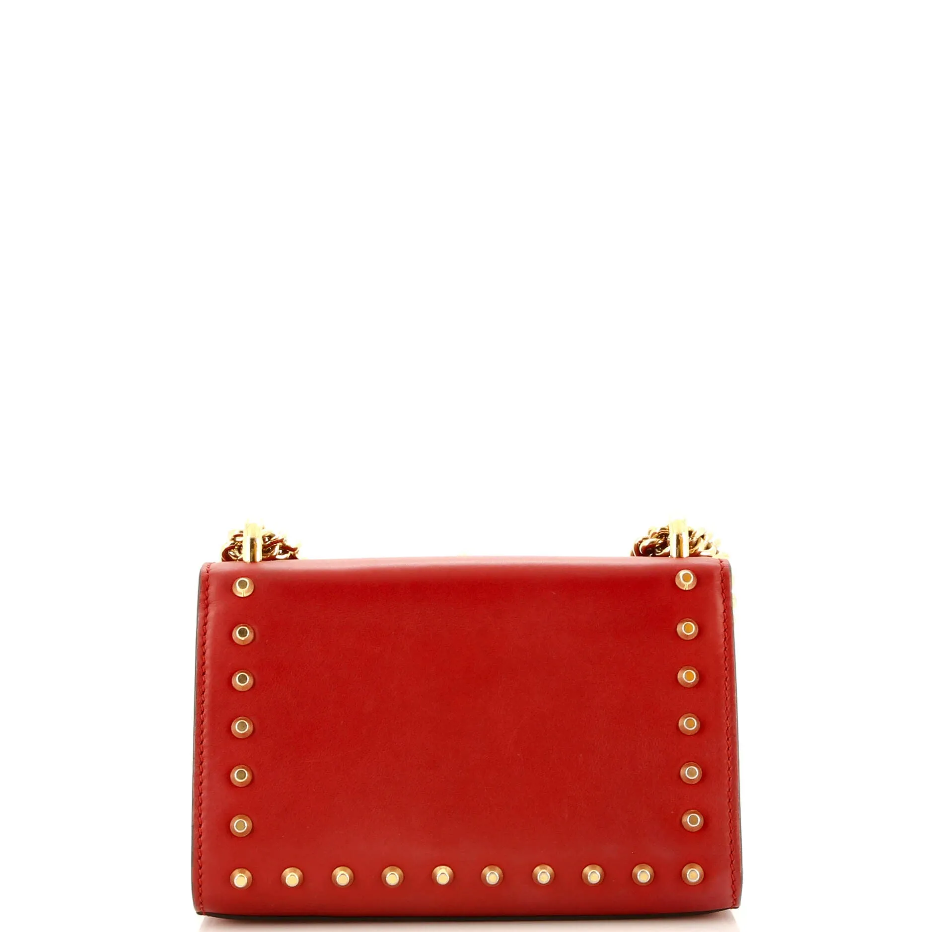 Pearly Padlock Shoulder Bag Studded Leather Small