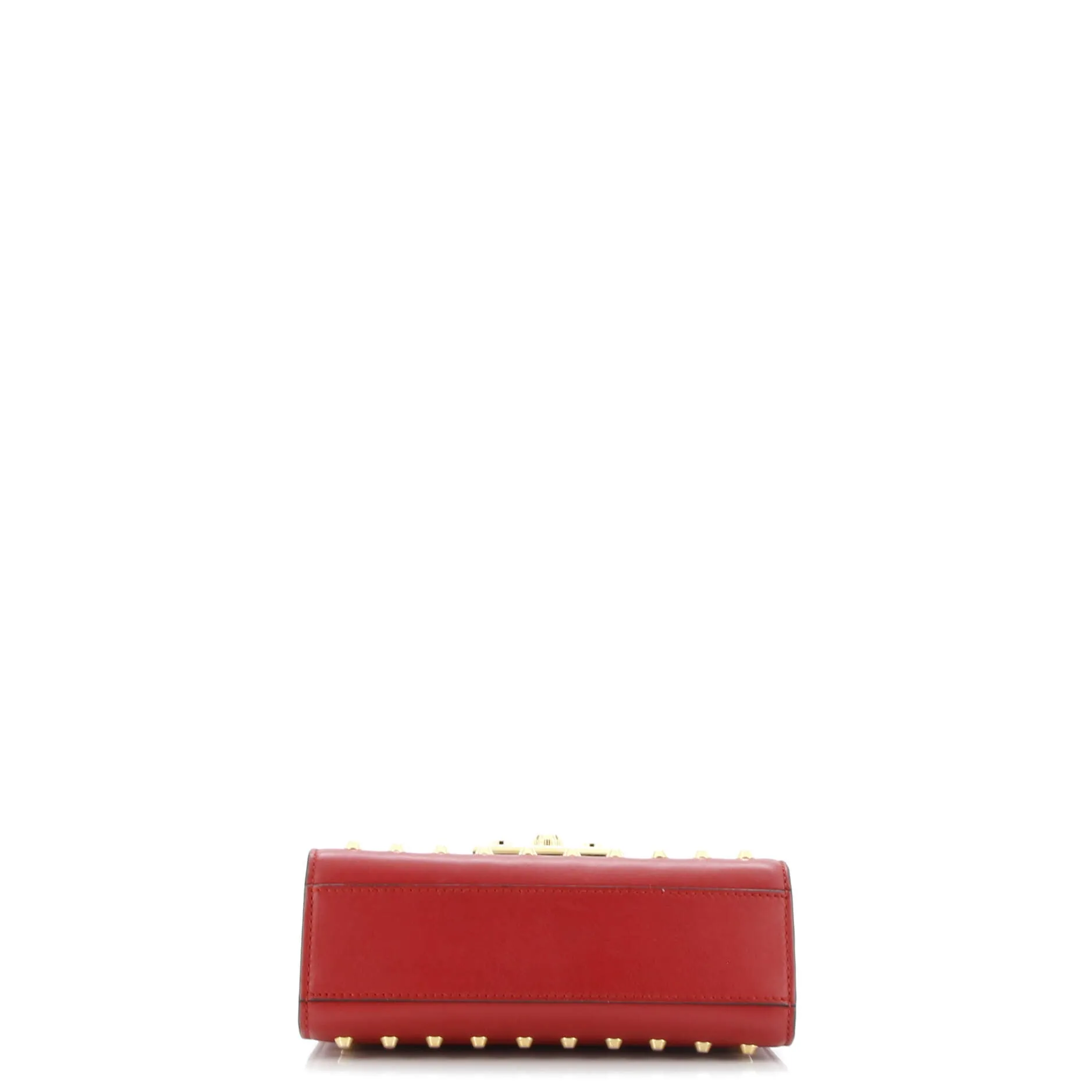 Pearly Padlock Shoulder Bag Studded Leather Small