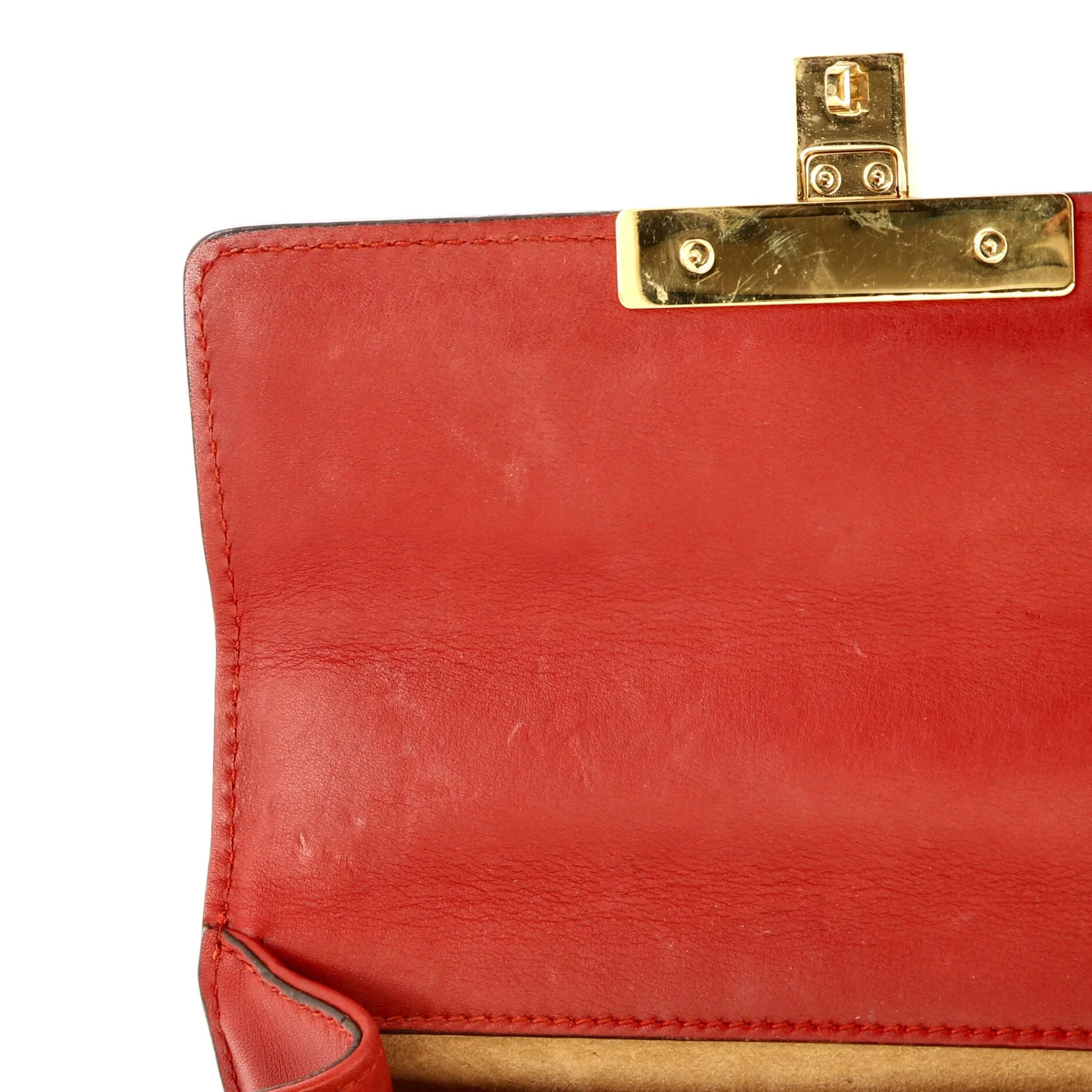 Pearly Padlock Shoulder Bag Studded Leather Small