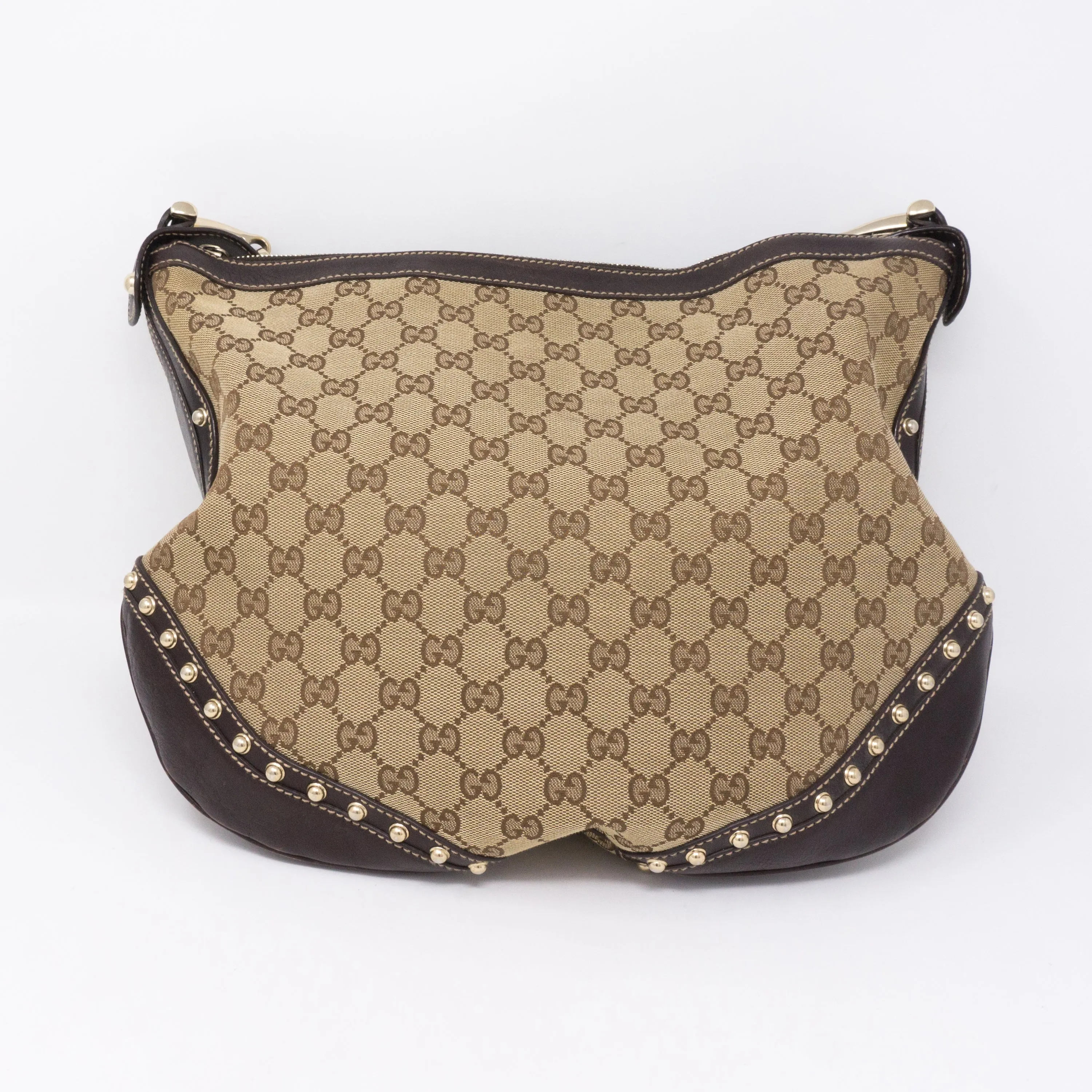 Pelham Studded GG Canvas Medium Hobo