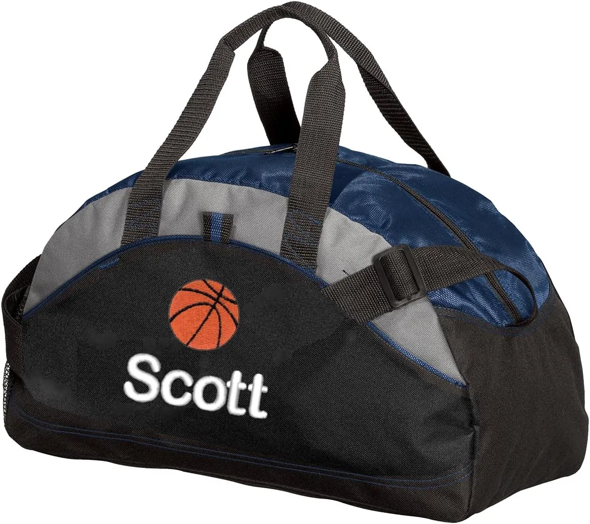 Personalized Basketball Duffel Bag, Men and Women, Custom Sport Bag with Monogrammed Name, Navy