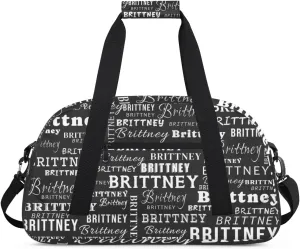 Personalized Duffel Bag Custom Dance Bag for Girls Customized Kids Gymnastics Creative Name Ballet Bag Overnighter Travel Carry on Tote Sport for Boys Backpack Black Color