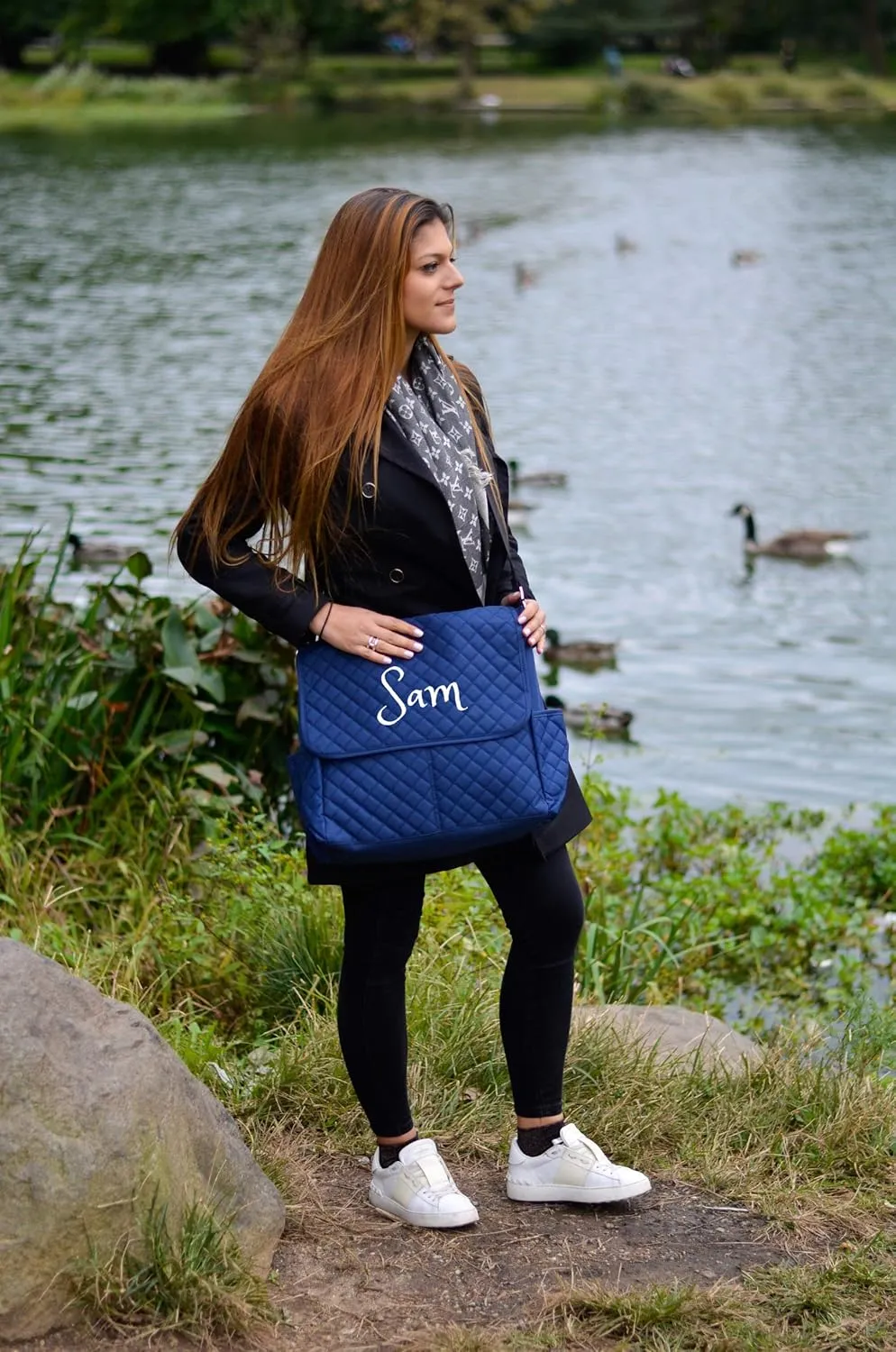 PERSONALIZED Large Diaper Knapsack/Tote Backpack/Messenger Shoulder Bag