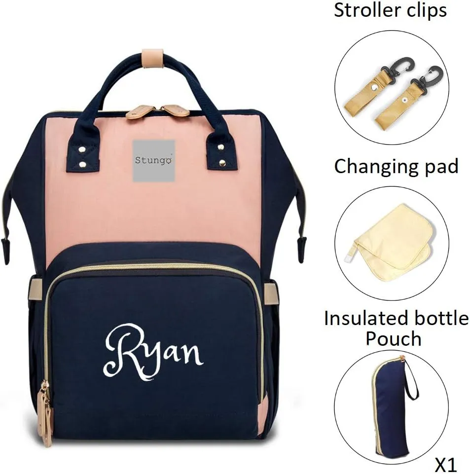 PERSONALIZED Large Diaper Knapsack/Tote Backpack/Messenger Shoulder Bag