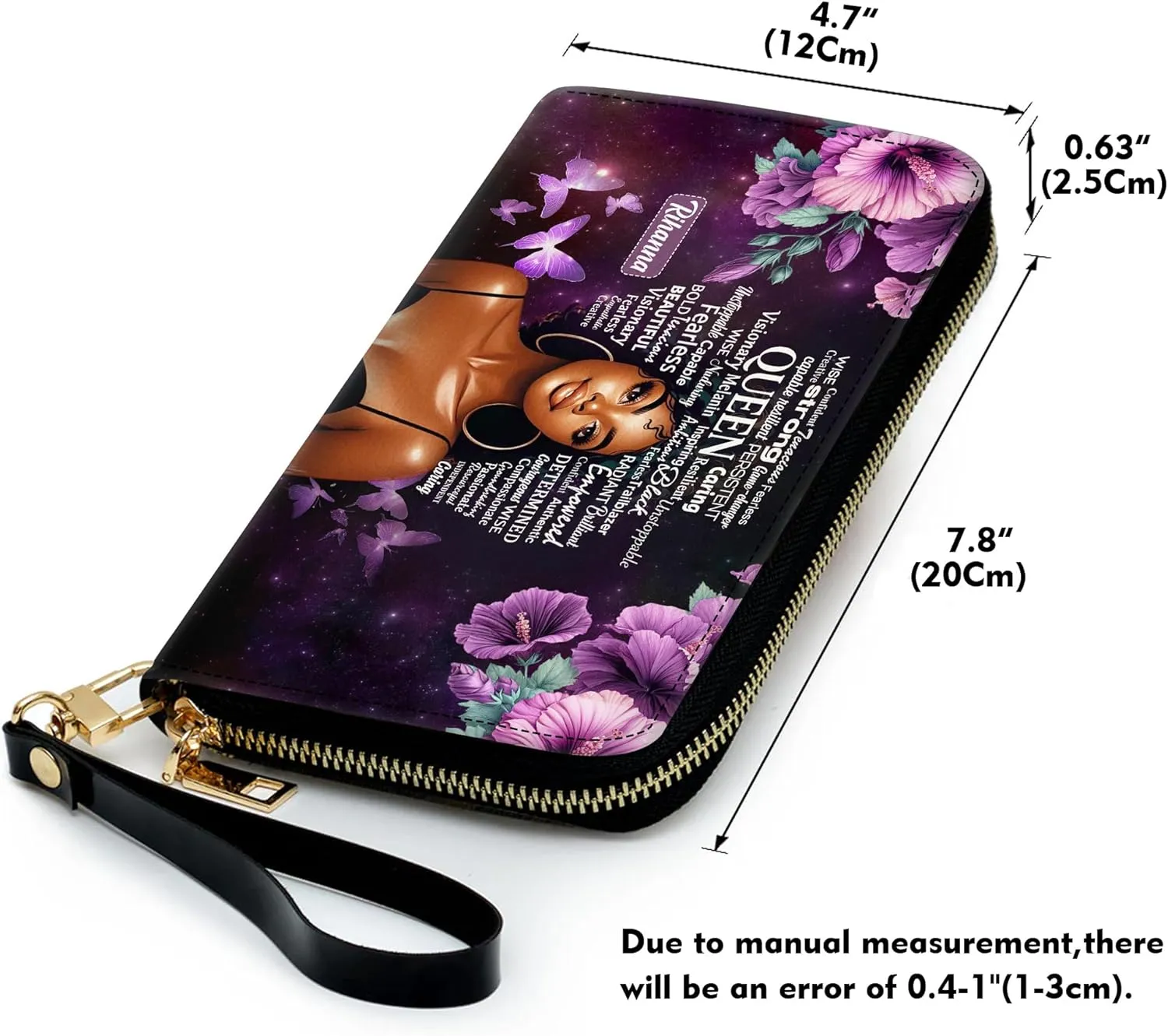 Personalized Leather Handbag For Black African Women – Matching Purse and Wallet Set – Mother's Day Gifts for Melanin Woman