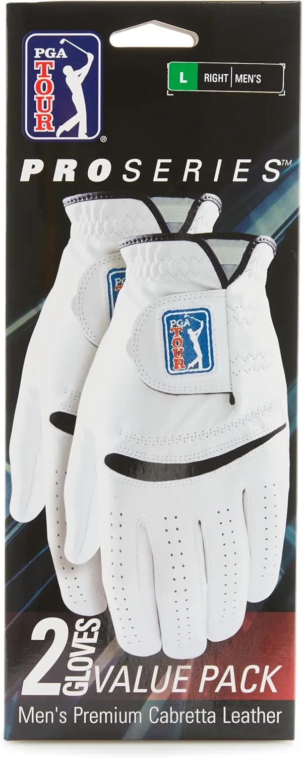 PGA TOUR Two Pack Men's Leather Glove - Right