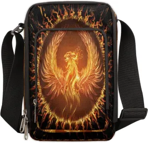 Phoenix Cool Art Cross Body Bags Trendy Cross Body Cell Phone Purse Wallet Shoulder Bag Small Travel Crossbody Bag with Adjustable Strap for Women and Men