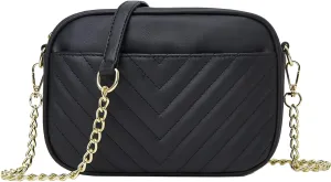 Phone Crossbody Bag with Chain Strap, Lightweight Vegan Leather Shoulder Purse for women