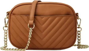 Phone Crossbody Bag with Chain Strap, Lightweight Vegan Leather Shoulder Purse for women