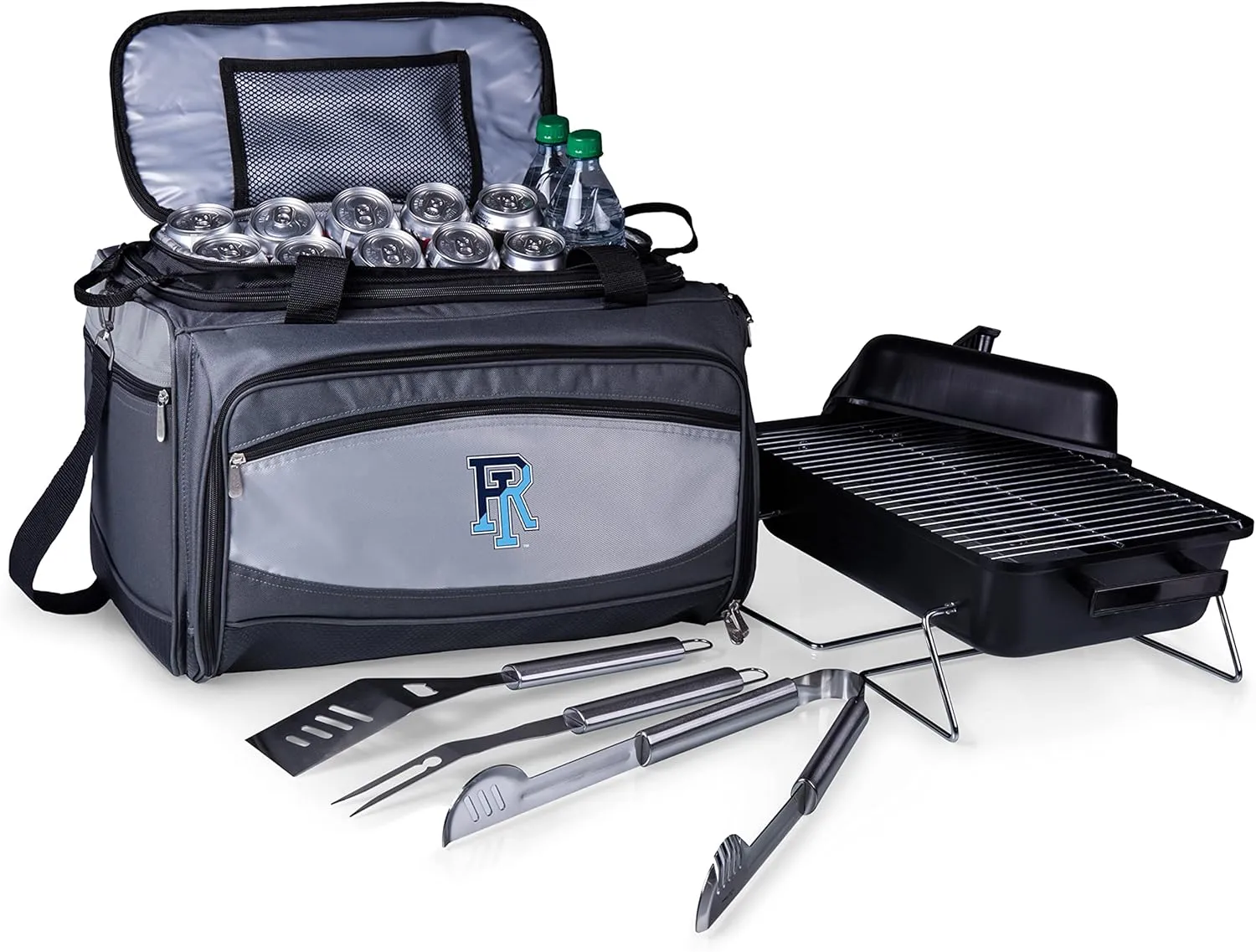 PICNIC TIME NCAA Unisex-Adult NCAA Buccaneer Portable Charcoal Grill & Cooler Tote