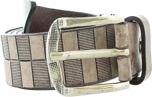 Pierre Cardin Distressed Brown Classic Silver D-Ring Adjustable Belt Adjustable Mens Belt-40 for Mens