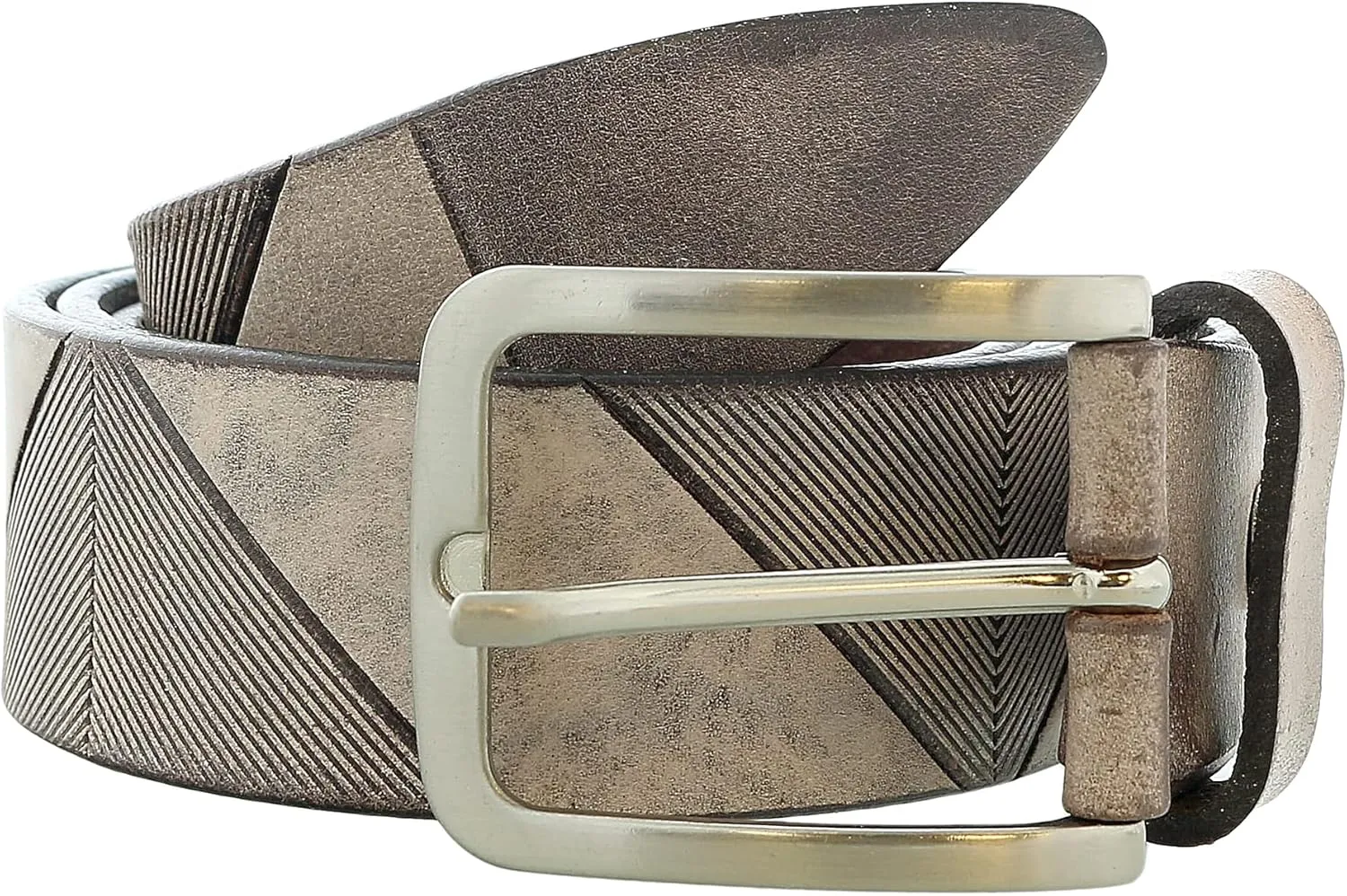 Pierre Cardin Distressed Light Brown Classic Silver D-Ring Adjustable Belt Adjustable Mens Belt-40 for Mens