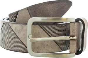 Pierre Cardin Distressed Light Brown Classic Silver D-Ring Adjustable Belt Adjustable Mens Belt-40 for Mens