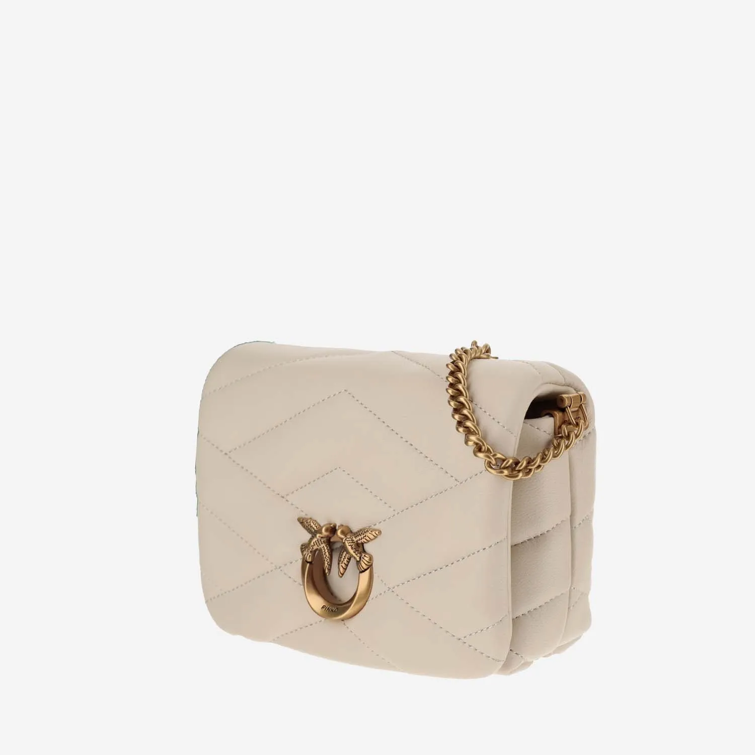 Pinko Love Birds Quilted Shoulder Bag