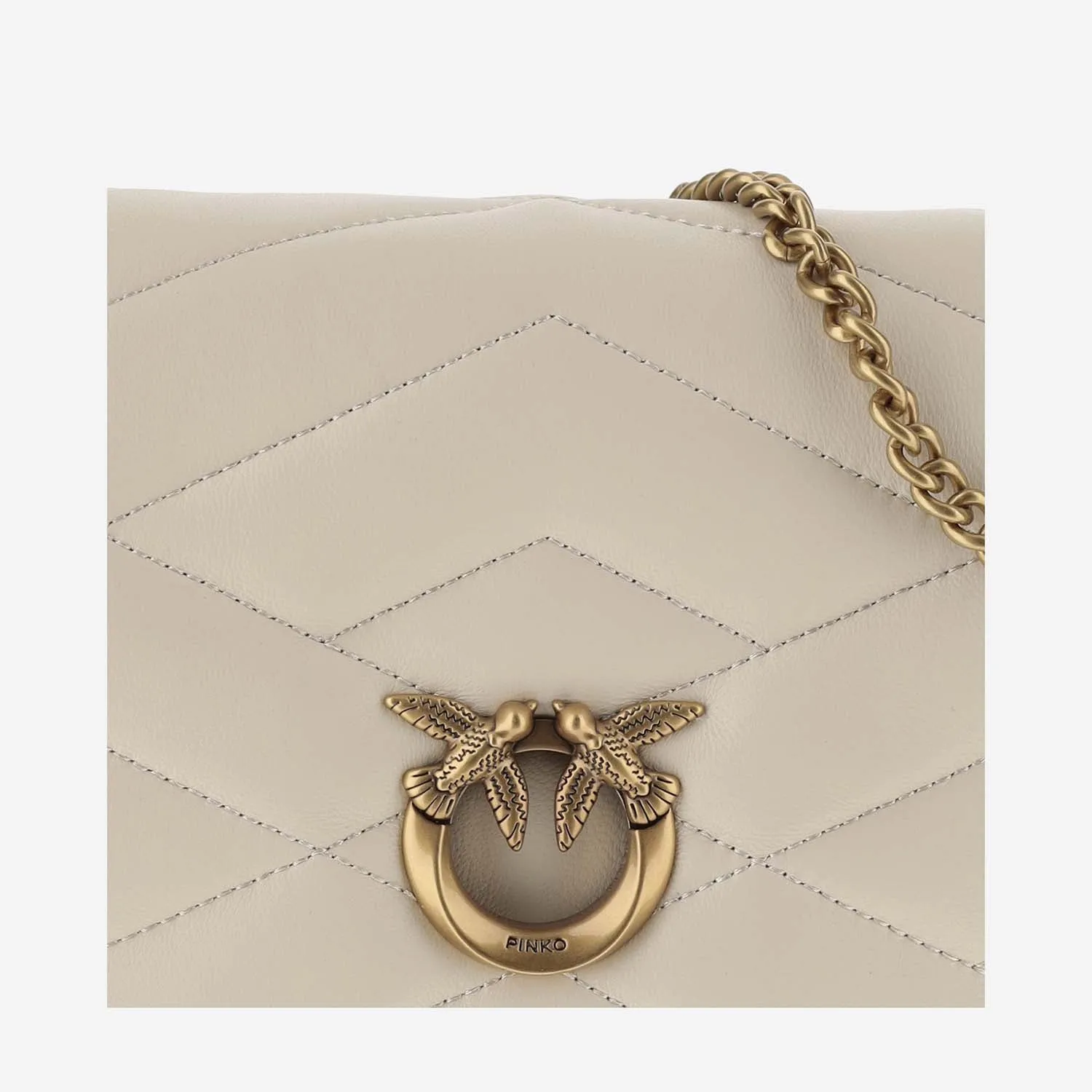 Pinko Love Birds Quilted Shoulder Bag