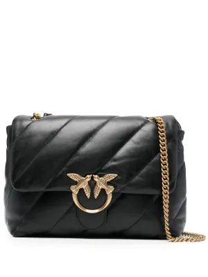 PINKO Mini Leather Handbag with Chain Strap