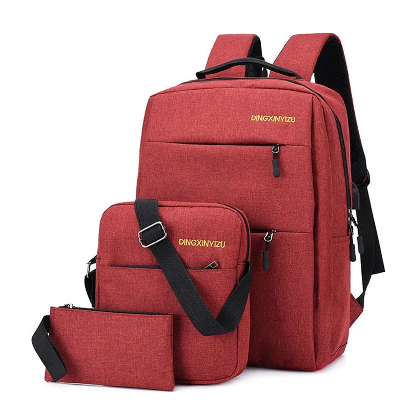 Plain Fashion Patchwork Nylon Backpacks