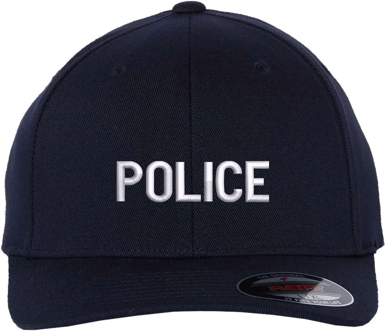 Police Fitted Baseball Hat Structured Uniform Guard Officer Pro-Formance Flexfit Cap
