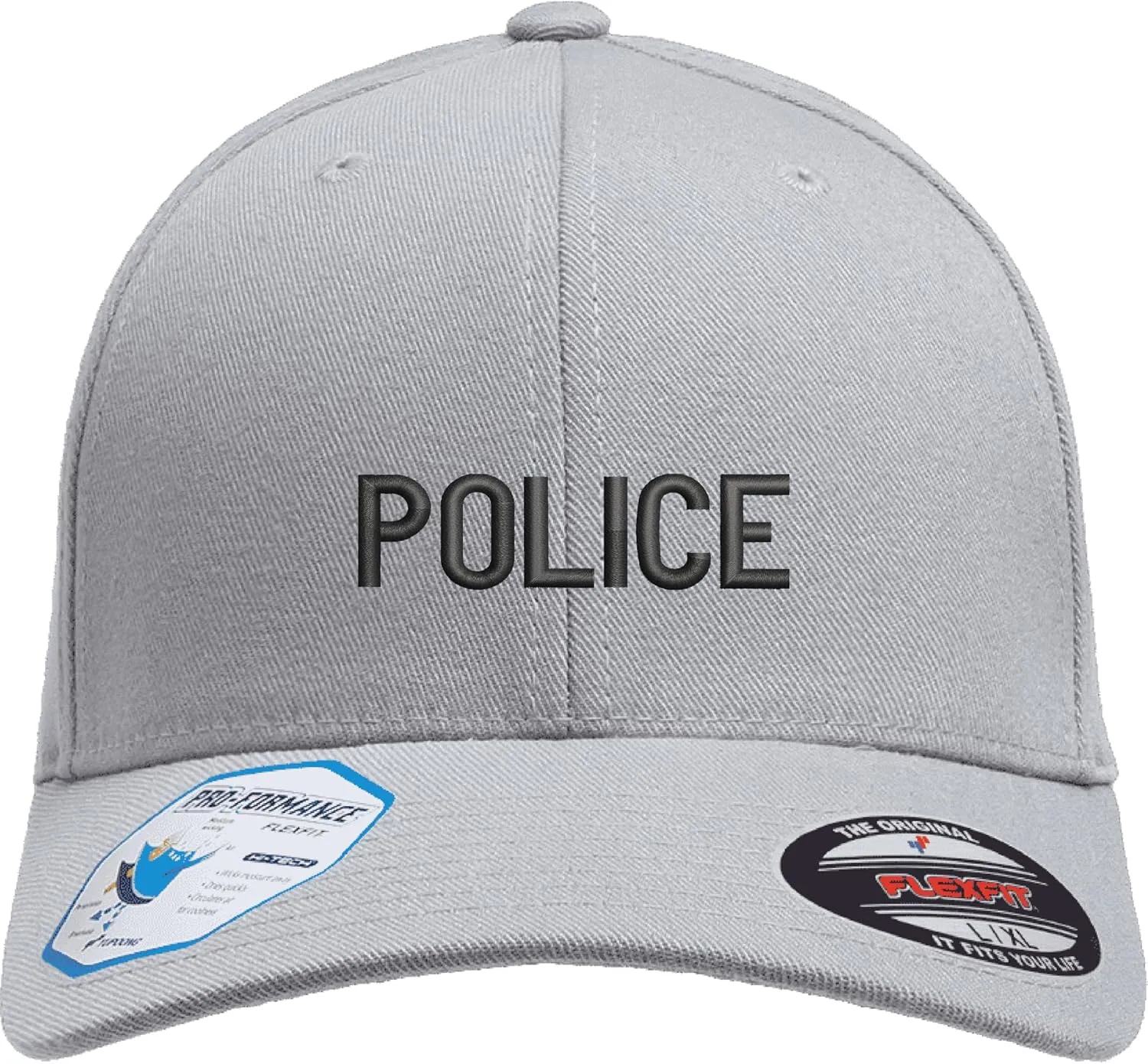 Police Fitted Baseball Hat Structured Uniform Guard Officer Pro-Formance Flexfit Cap