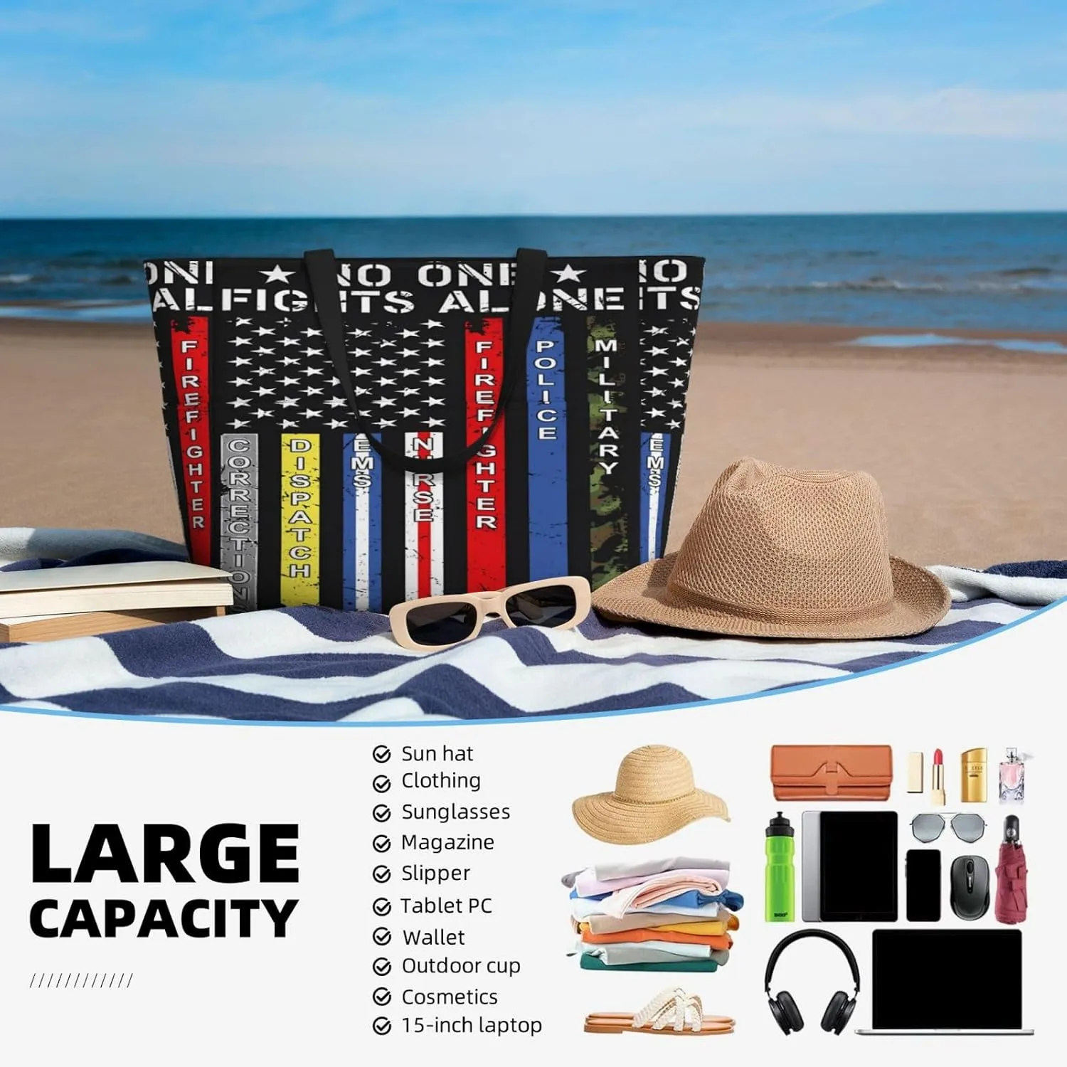 Polish Flag Eagle Women Large Beach Bag Travel Weekender Foldable Tote Bag for Pool Beach Vacation Gym