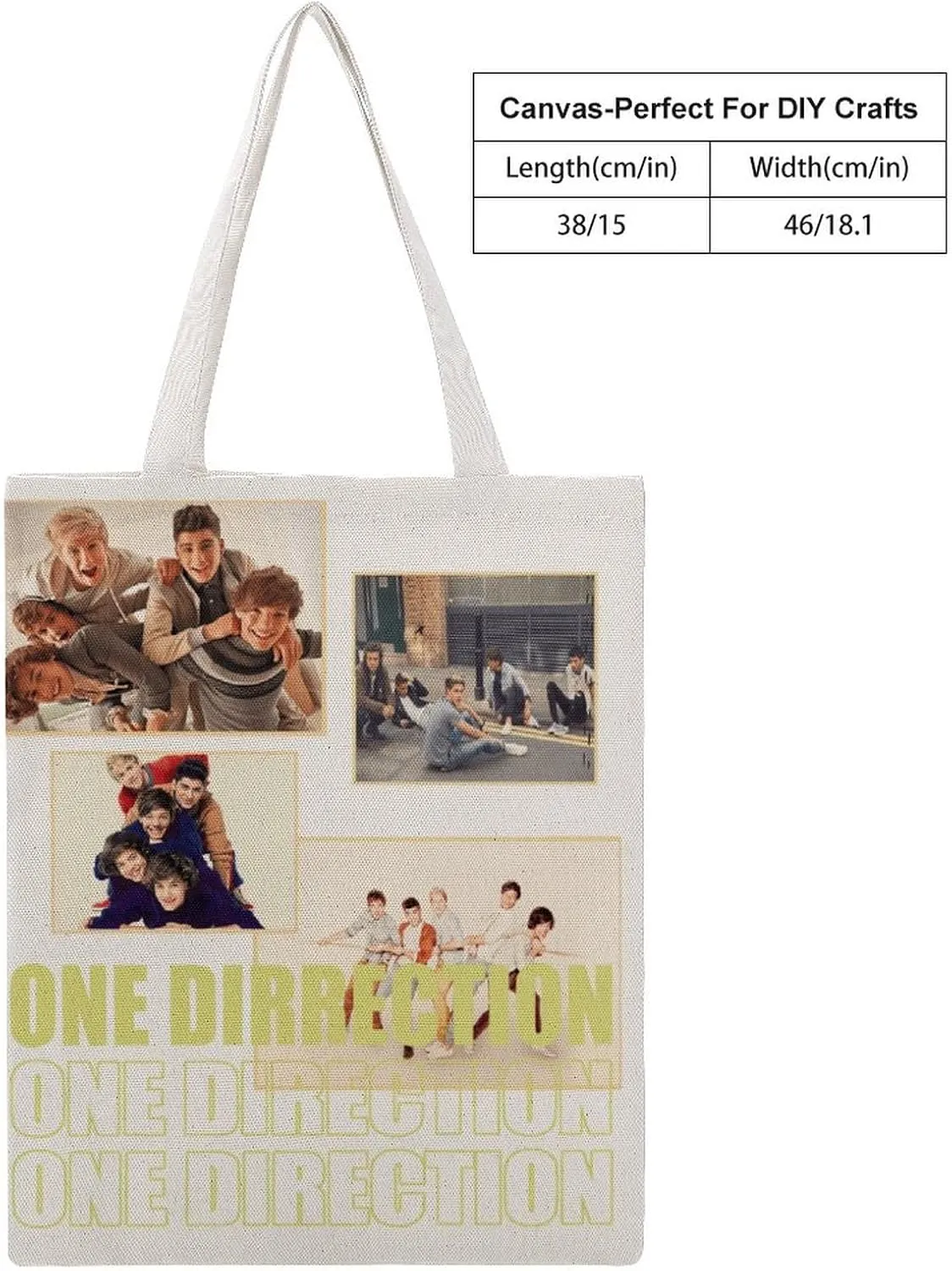 Pop Music Tote Bags, Womens Shoulder Bag, Letter Travel Bag, Novelty Canvas Tote Bag Double, Funny Reusable Grocery Bag